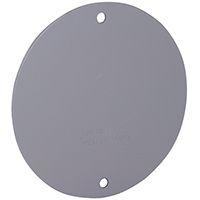 COVER PLATE RND BLANK GRAY 4IN
