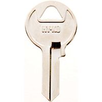 Hy-Ko Cylinder Blank Key, Brass, Nickel-Plated