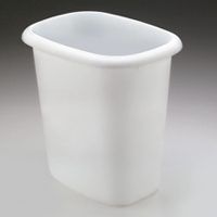 WASTEBASKET VANITY WHITE 6QT