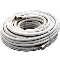 CABLE COAX RG6/F CONN 50FT WHT