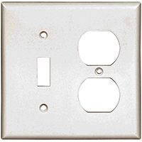 WALL PLATE 2G TGL/DUPL STD WHT