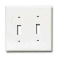 WALL PLATE TOGGLE 2GANG WHITE