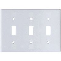 WALL PLATE 3GANG TGL STD WHITE