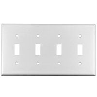 WALL PLATE 1 TOGGLE 4GANG WHT