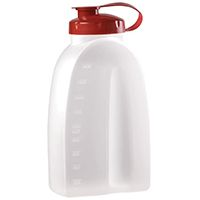 DRINK BOTTLE RED TOP CLR QUART