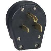 PLUG 3WIRE GROUND ANGLE BLACK