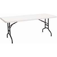 Simple Spaces Banquet Table With Folding Leg, 6 Ft W, Lightweight Steel