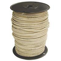 Southwire 2WHT-STRX500 Stranded Building Wire, 2 AWG, 500 ft L, White Nylon Sheath