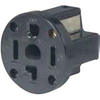 Eaton Cooper Wiring 1257-SP Power Receptacle, 30 A, Black