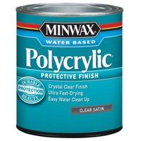 Minwax Polycrylic 63333444 Protective Finish Paint, Crystal Clear, 1 qt Can