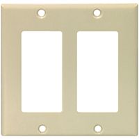 WALL PLATE ROCKER 2GANG IVORY