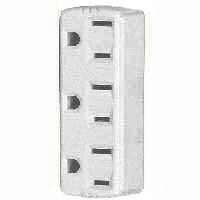 TAP OUTLET 3 WHT 15A 125V