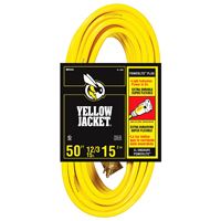 CORD EXT WITH/LT 12/3X50FT YEL