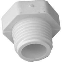 GENOVA 31805 Pipe Plug, 1/2 in MIP, White