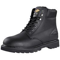 Diamondback Work Boot, 11 In, Unisex, Black, Action Leather
