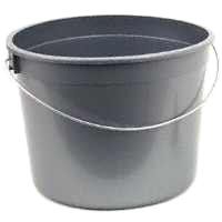 PAINT PAIL PLASTIC SILVER 5QT