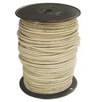 Southwire 4WH-STRX500 Stranded Building Wire, 4 AWG, 500 ft L, White Nylon Sheath