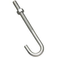 National Hardware 2195BC Series 232926 J-Bolt, 5/16 in Thread, 3 in L Thread, Steel, Zinc