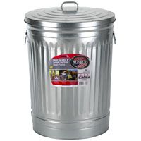 GARBAGE CAN W/LID GALV 31 GAL