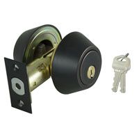 DEADBOLT DBL CYL 6-WAY BRONZE