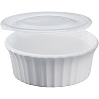 CorningWare 1114931 Casserole Dish with Lid, 16 oz Capacity, Ceramic, French White