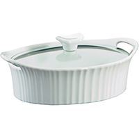 BAKING DISH WHT OVAL 1-1/2QT