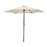 Seasonal Trends Market Umbrella, 9 Ft H, Taupe/White
