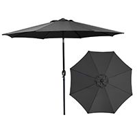 Seasonal Trends Market Umbrella, 9 Ft H, Black