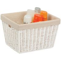 BASKET CORD W/LINER MEDIUM WHT