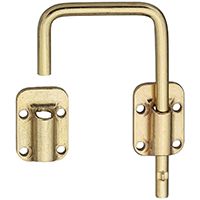 National Hardware N239-004 Sliding Door Latch, Steel, Brass