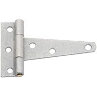 National Hardware N128-801 T-Hinge, 8 lb Weight Capacity, Surface Mounting, Galvanized Steel