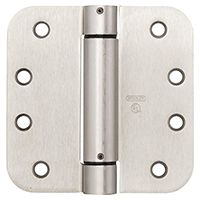 National Hardware N351-023 Spring Hinge, 37 lb Weight Capacity, Steel, Satin Nickel