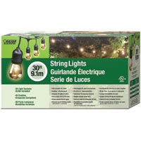 Feit Electric 72041 String Light Set, Incandescent Lamp, 11 W, 130 V