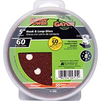 Gator 4345 Random Orbit Sanding Disc, 60-Grit, Coarse Grade, Aluminum Oxide, 5 in Dia