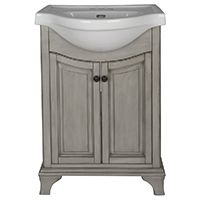 Foremost Corsicana Euro CNAGVT2536 Bathroom Vanity Combo, Antique Black/Antique Gray, Wood