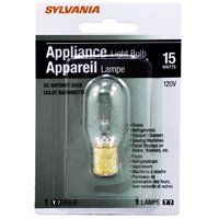 Sylvania 18200 Incandescent Lamp, 15 W, T7 Lamp, Double Contact Bayonet