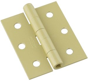 National Hardware Screen/Storm Door Hinge, Surface Mounting, 3 Holes, Cold-Rolled Steel, Baked Enamel Brass and Zinc