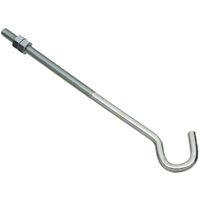 National Hardware 2162BC Series N221-705 Hook Bolt, 3/8 in Thread, Steel, Zinc