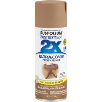 RUST-OLEUM PAINTER'S Touch 249070 General-Purpose Satin Spray Paint, Satin, Nutmeg, 12 oz Aerosol Can