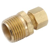 Anderson Metals 750068-0806 Connector, 1/2 in Compression, 3/8 in MPT