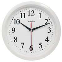 Westclox 461761 Wall Clock, Round, Analog Display, Analog, White Frame