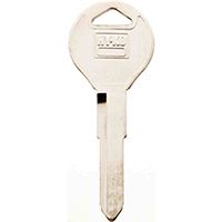 Hy-Ko 11010MZ31 Key Blank, 2.95 in L x 1.14 in W, Brass, Nickel Plated