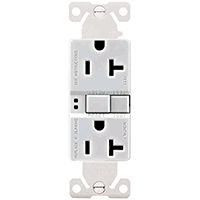 Eaton Wiring Devices SGF20W Duplex GFCI Receptacle, 20 A, 2-Pole, 5-20R, White