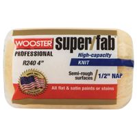 WOOSTER R240-4 Paint Roller Cover, 1/2 in Thick Nap, Fabric Cover, Golden Yellow