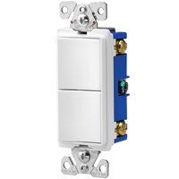 Eaton Wiring Devices 7700 Series 7728W-SP Combination Switch, 120/277 V, Strap Mounting, Thermoplastic, White