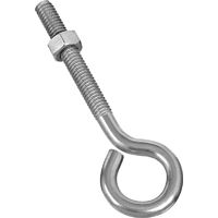 National Hardware N221-580 Eye Bolt, 1/4-20 Thread, 1-1/4 in L Thread, 0.56 in ID Dia Eye, Stainless Steel