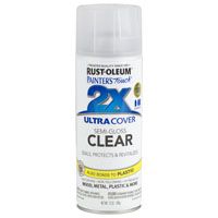 RUST-OLEUM PAINTER'S Touch 249859 All-Purpose Clear Spray Paint, Semi-Gloss, Clear, 12 oz Aerosol Can