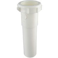 Plumb Pak PP55-2W Extension Tube, 1-1/2 in Slip Joint, 6 in L, White