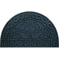 Simple Spaces Half Circle Door Mat, 39 In L X 24 In W, Recycled Rubber