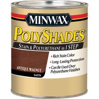 Minwax PolyShades 21340 Wood Stain and Polyurethane, Antique Walnut, 0.5 pt Can